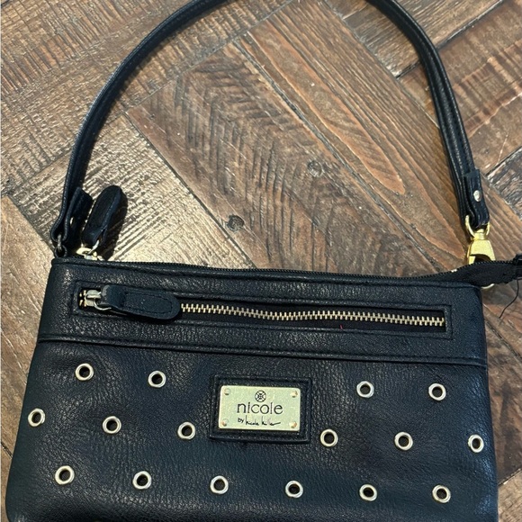 Nicole Black Wristlet Wallet/Bag with Gold Accents - Picture 3 of 11